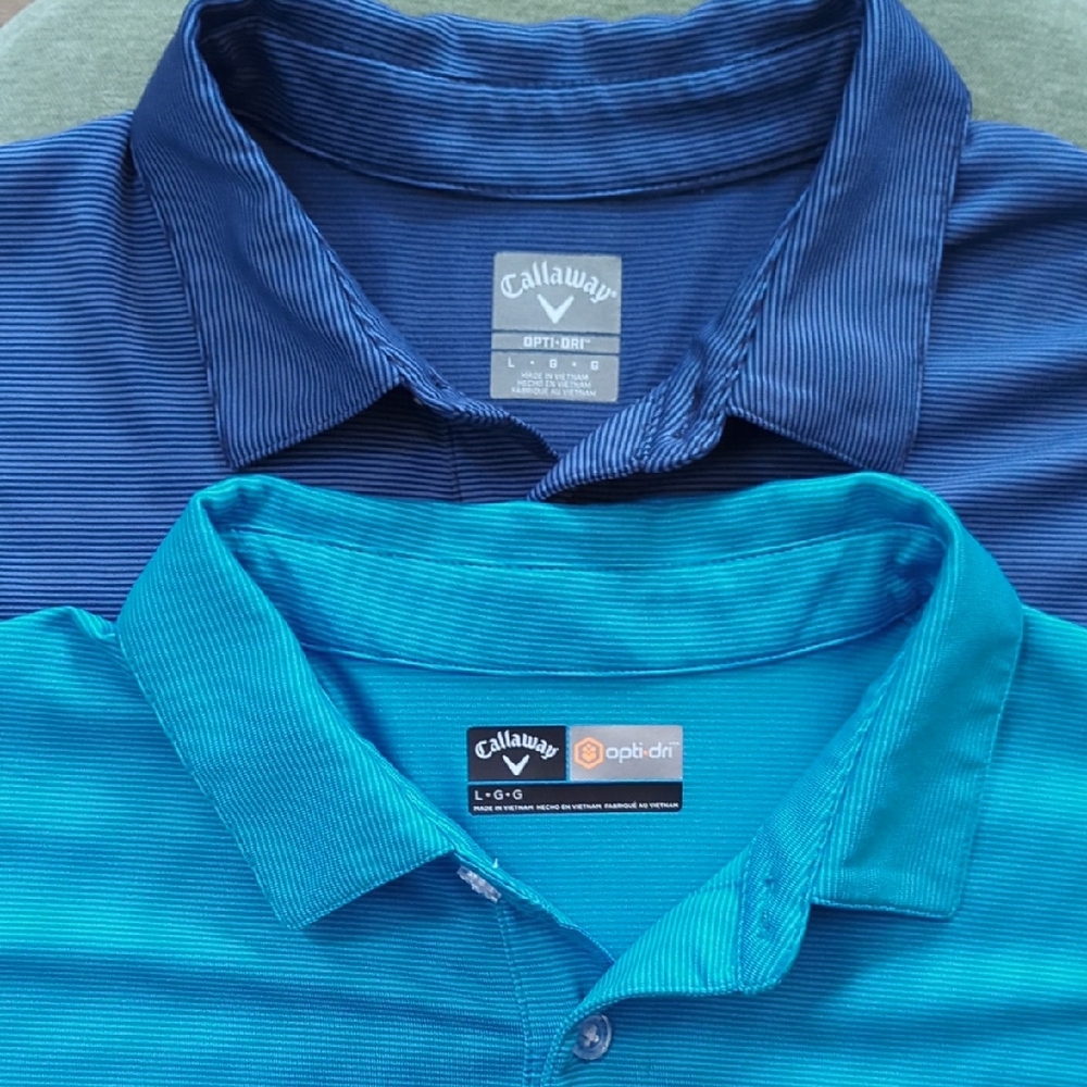 Callaway Blue and Teal Polo Shirts
